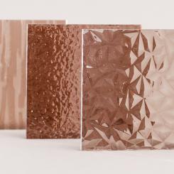 Acrylglas XT Tafel strukturiert bronce, Großformat 