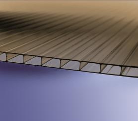 Stegdoppelplatte 16-32 Acrylglas bronce, 1200 mm breit 