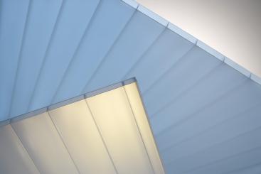 Plexiglas® SDP 16-64 HEATSTOP Cool Blue, No drop, 1200 mm breit 