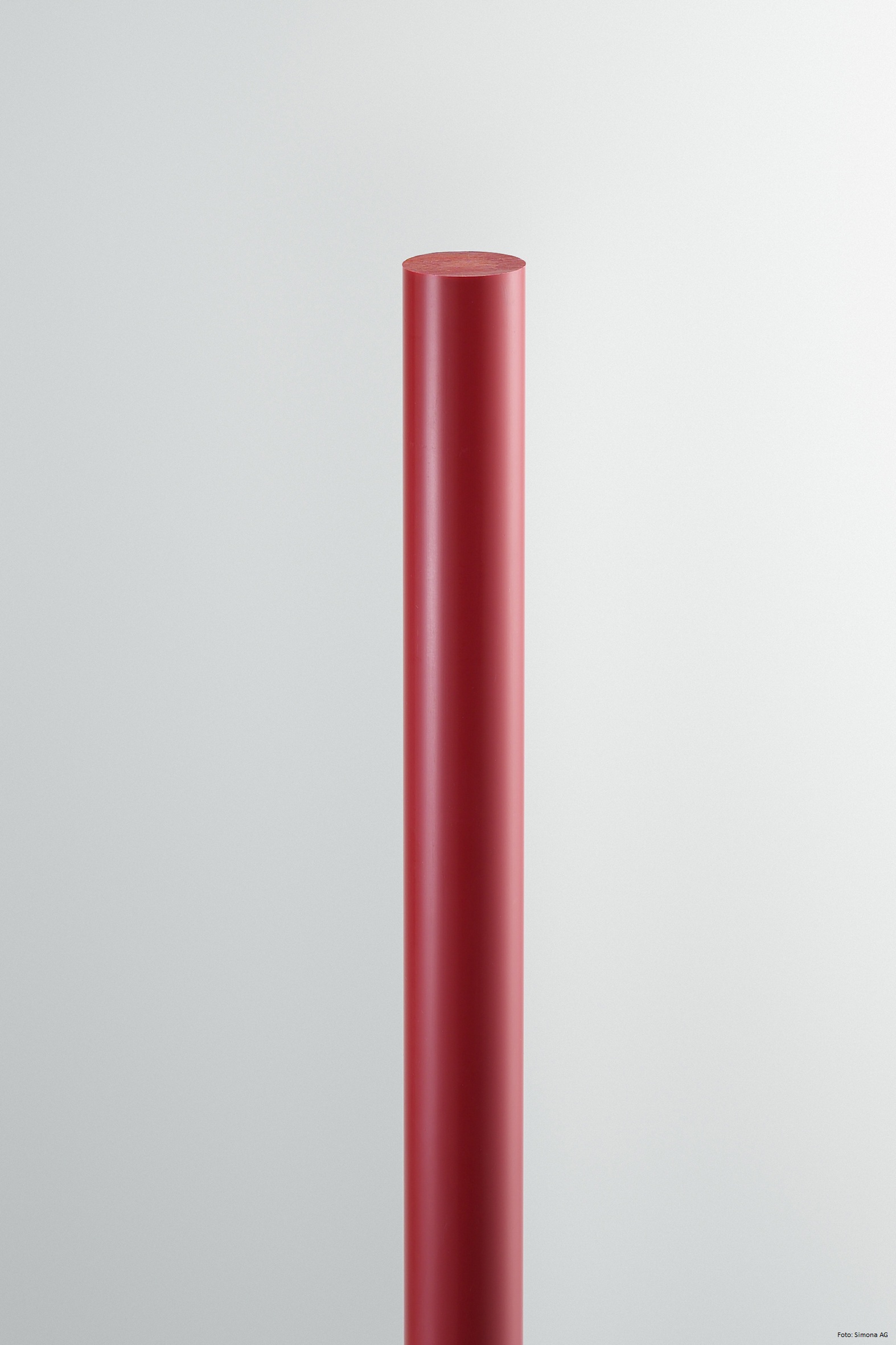 PVC Rundstäbe extrudiert rot, Länge 2000 mm